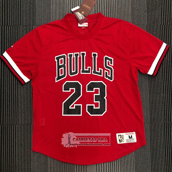 Camiseta Manga Corta Chicago Bulls Michael Jordan NO 23 Rojo2